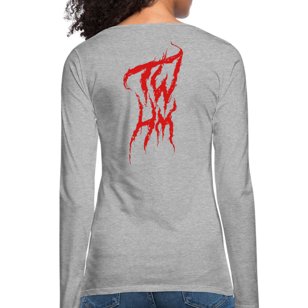 TWHM Fire Graffiti Women's Premium Long Sleeve T-Shirt - heather gray