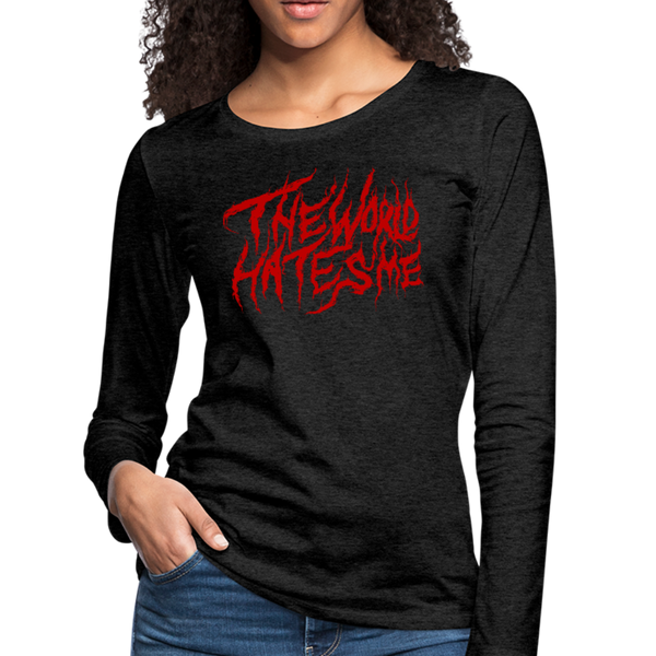 TWHM Fire Graffiti Women's Premium Long Sleeve T-Shirt - charcoal gray