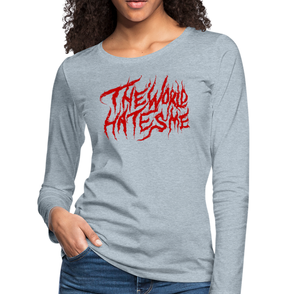 TWHM Fire Graffiti Women's Premium Long Sleeve T-Shirt - heather ice blue