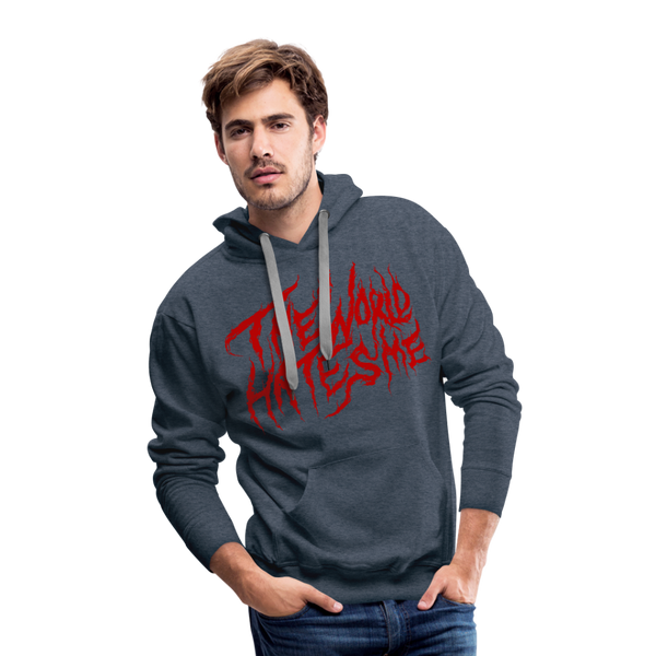 TWHM Fire Graffiti Premium Hoodie - heather denim