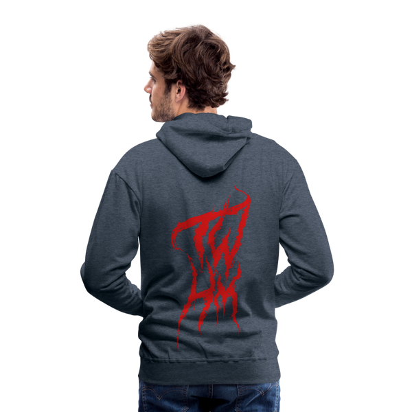 TWHM Fire Graffiti Premium Hoodie - heather denim