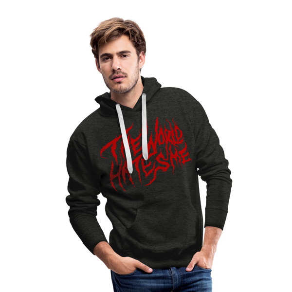 TWHM Fire Graffiti Premium Hoodie - charcoal gray