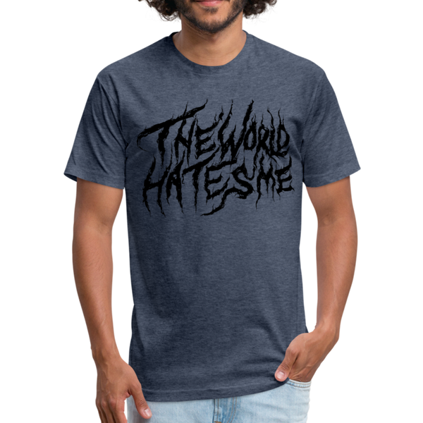 TWHM Fire Graffiti Fitted Cotton/Poly T-Shirt by Next Level - heather navy