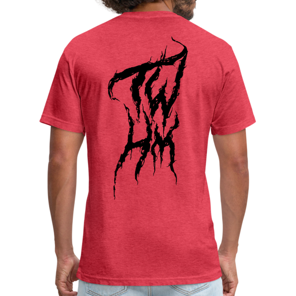TWHM Fire Graffiti Fitted Cotton/Poly T-Shirt by Next Level - heather red