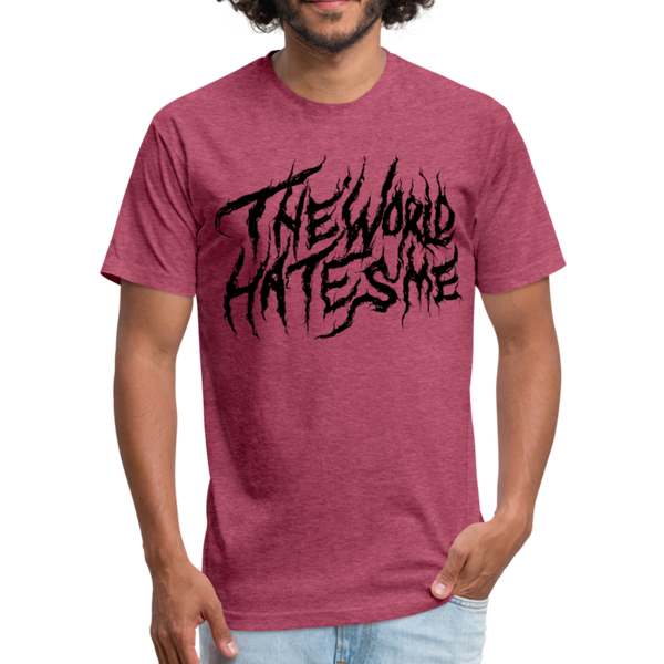 TWHM Fire Graffiti Fitted Cotton/Poly T-Shirt by Next Level - heather burgundy