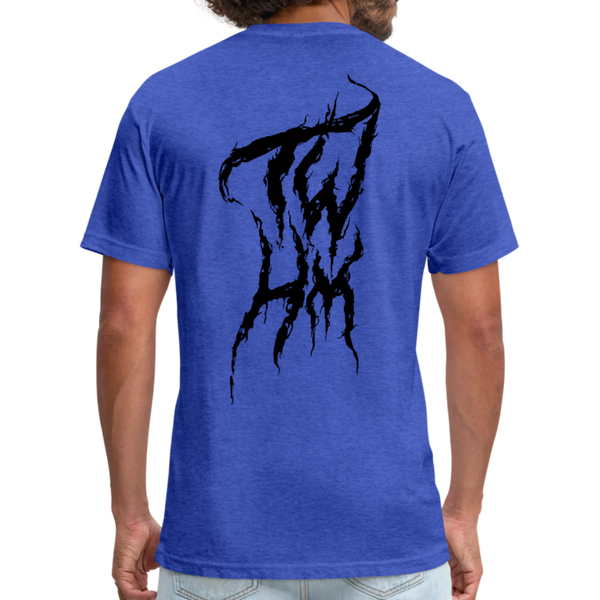 TWHM Fire Graffiti Fitted Cotton/Poly T-Shirt by Next Level - heather royal