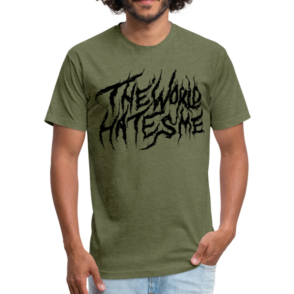 TWHM Fire Graffiti Fitted Cotton/Poly T-Shirt by Next Level - heather military green