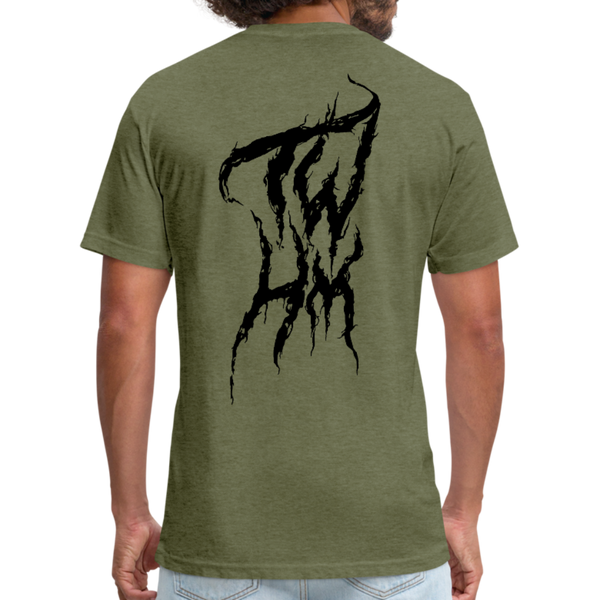 TWHM Fire Graffiti Fitted Cotton/Poly T-Shirt by Next Level - heather military green