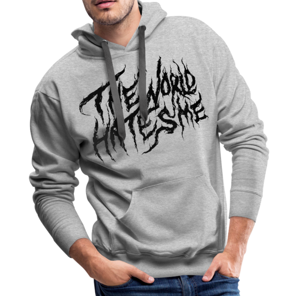 TWHM Fire Graffiti Black Letter Men’s Premium Hoodie - heather gray