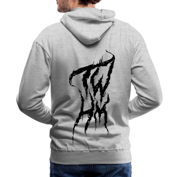 TWHM Fire Graffiti Black Letter Men’s Premium Hoodie - heather gray