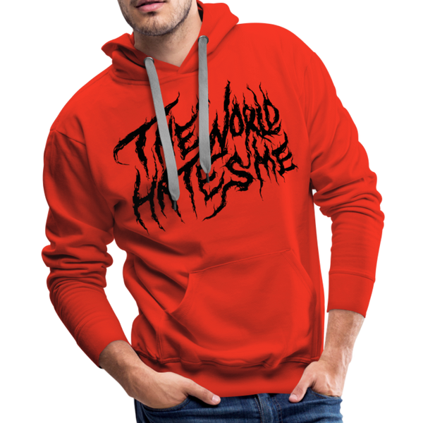 TWHM Fire Graffiti Black Letter Men’s Premium Hoodie - red