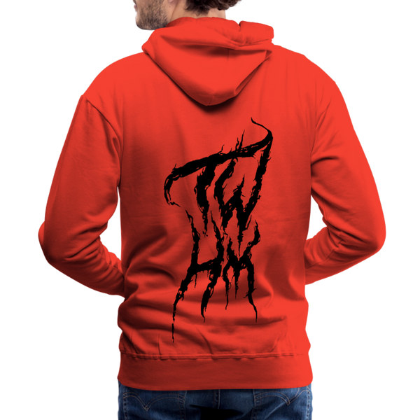 TWHM Fire Graffiti Black Letter Men’s Premium Hoodie - red