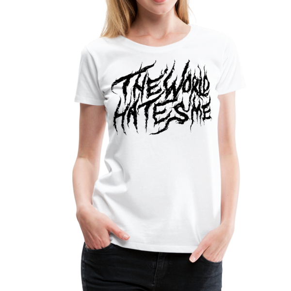 TWHM Fire Graffiti Black Letter Women’s Premium T-Shirt - white