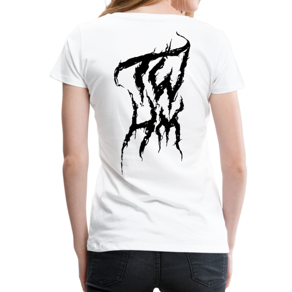 TWHM Fire Graffiti Black Letter Women’s Premium T-Shirt - white