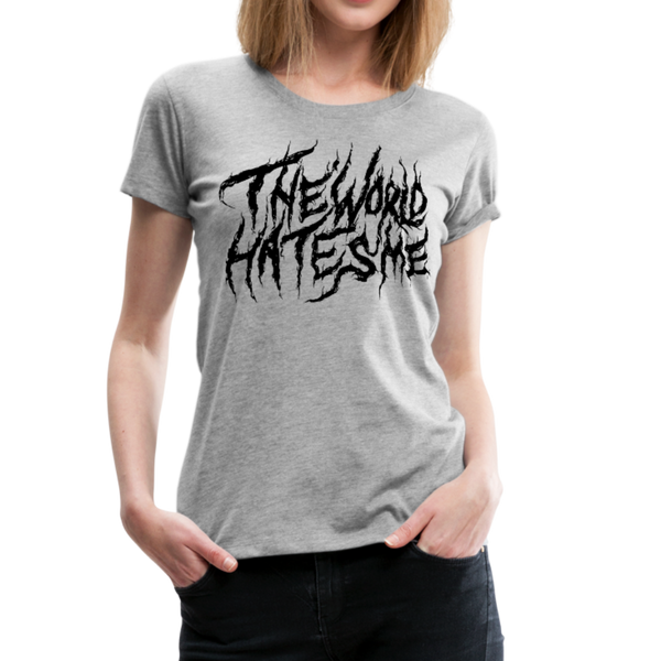 TWHM Fire Graffiti Black Letter Women’s Premium T-Shirt - heather gray