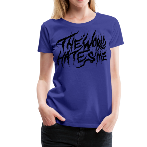 TWHM Fire Graffiti Black Letter Women’s Premium T-Shirt - royal blue