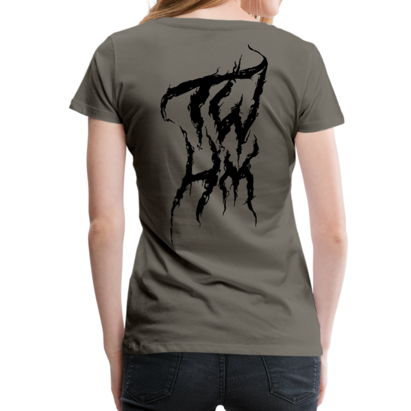 TWHM Fire Graffiti Black Letter Women’s Premium T-Shirt - asphalt gray