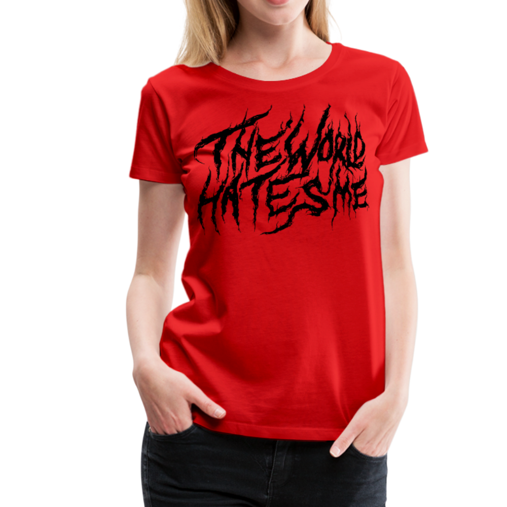 TWHM Fire Graffiti Black Letter Women’s Premium T-Shirt - red