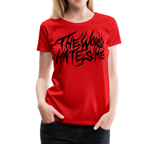 TWHM Fire Graffiti Black Letter Women’s Premium T-Shirt - red