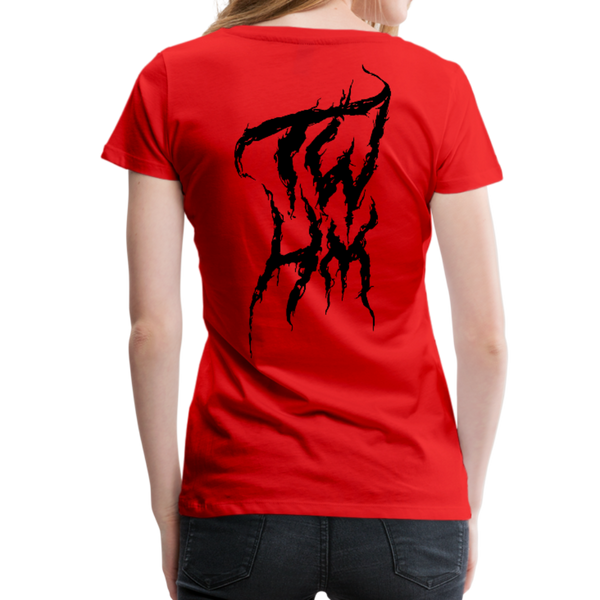 TWHM Fire Graffiti Black Letter Women’s Premium T-Shirt - red