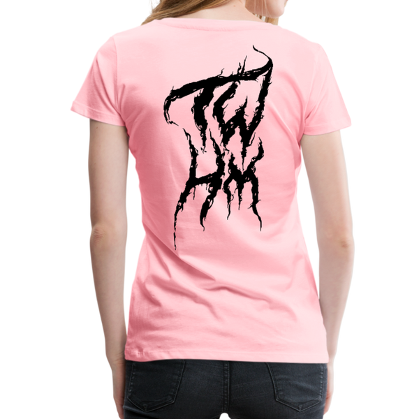 TWHM Fire Graffiti Black Letter Women’s Premium T-Shirt - pink