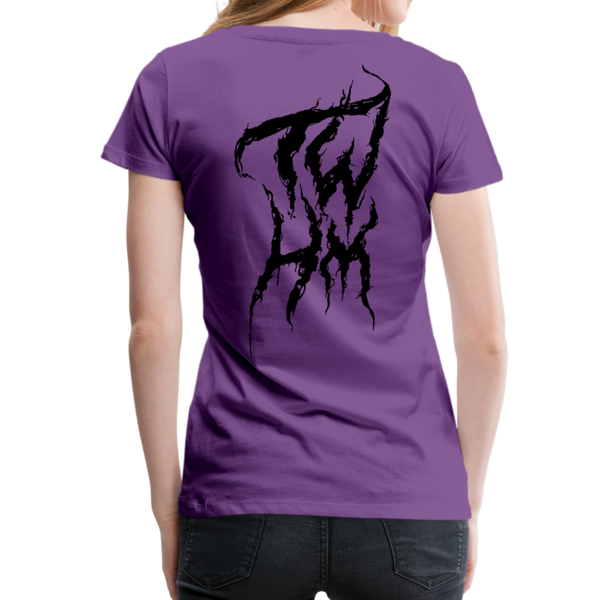 TWHM Fire Graffiti Black Letter Women’s Premium T-Shirt - purple