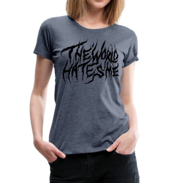 TWHM Fire Graffiti Black Letter Women’s Premium T-Shirt - heather blue