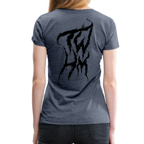 TWHM Fire Graffiti Black Letter Women’s Premium T-Shirt - heather blue