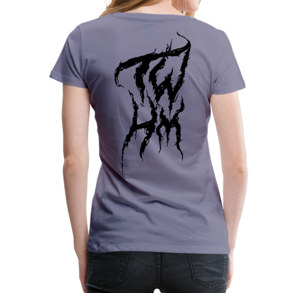 TWHM Fire Graffiti Black Letter Women’s Premium T-Shirt - washed violet