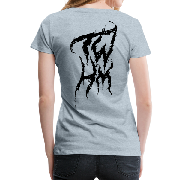 TWHM Fire Graffiti Black Letter Women’s Premium T-Shirt - heather ice blue