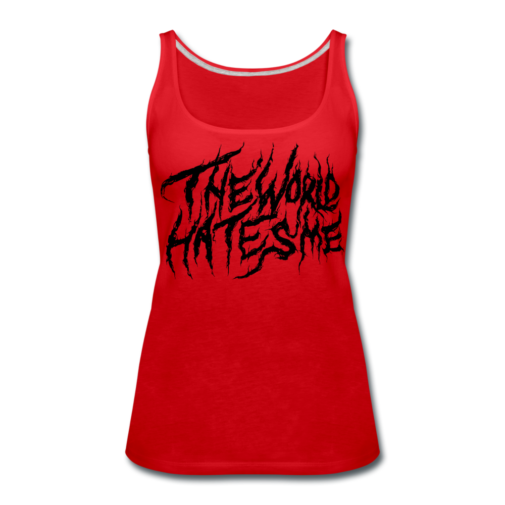 TWHM Fire Graffiti Black Letter Women’s Premium Tank Top - red