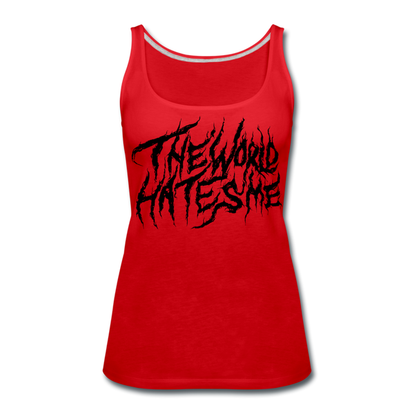 TWHM Fire Graffiti Black Letter Women’s Premium Tank Top - red