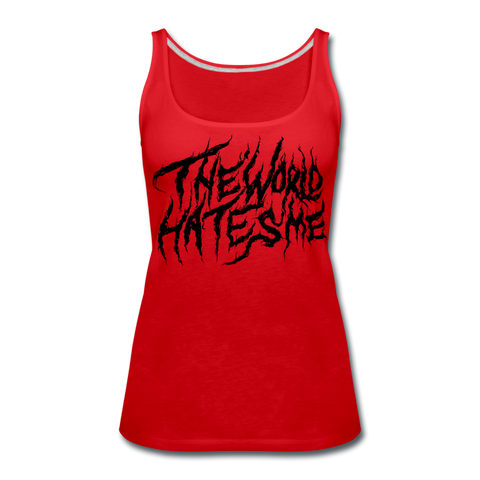 TWHM Fire Graffiti Black Letter Women’s Premium Tank Top - red