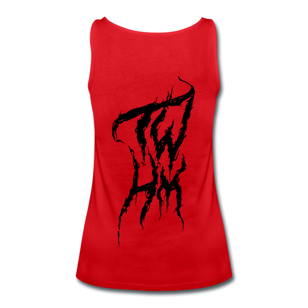 TWHM Fire Graffiti Black Letter Women’s Premium Tank Top - red