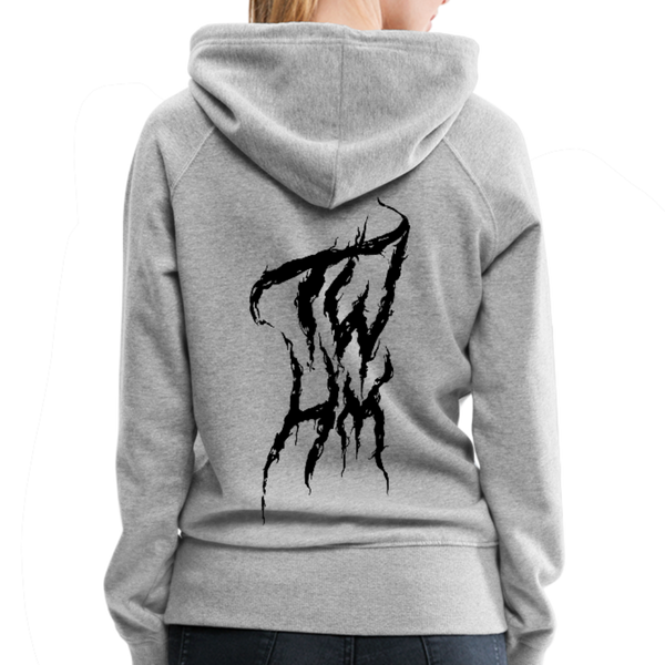 TWHM Fire Graffiti Black Letter Women’s Premium Hoodie - heather gray