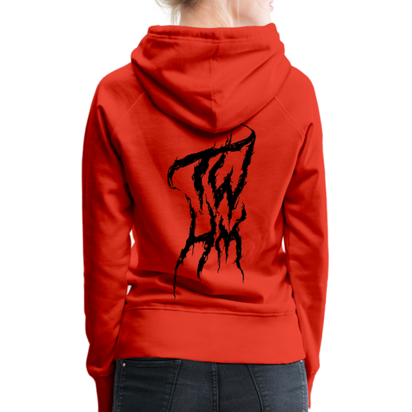 TWHM Fire Graffiti Black Letter Women’s Premium Hoodie - red