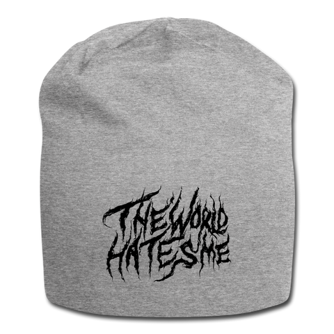 TWHM Fire Graffiti Black Letter Jersey Beanie - heather gray