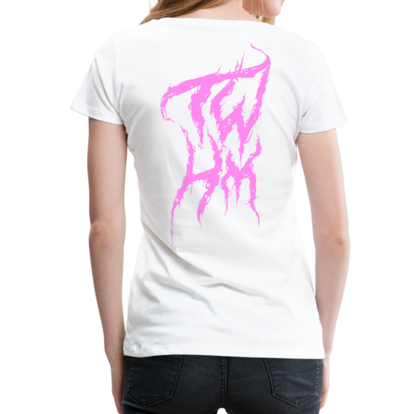 TWHM Fire Graffiti Pink Letter Women’s Premium T-Shirt - white