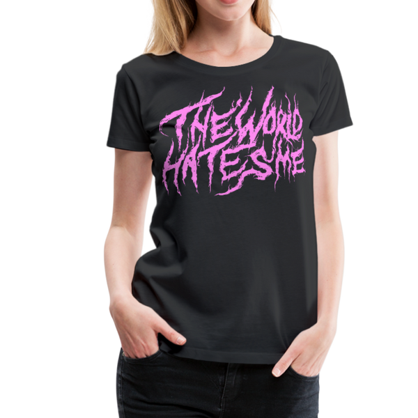 TWHM Fire Graffiti Pink Letter Women’s Premium T-Shirt - black