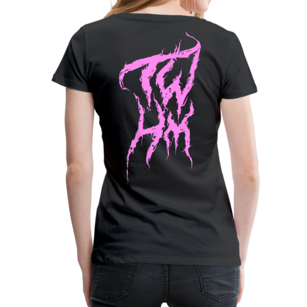 TWHM Fire Graffiti Pink Letter Women’s Premium T-Shirt - black