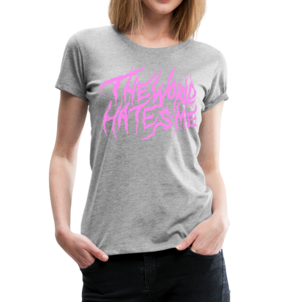 TWHM Fire Graffiti Pink Letter Women’s Premium T-Shirt - heather gray