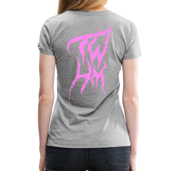 TWHM Fire Graffiti Pink Letter Women’s Premium T-Shirt - heather gray