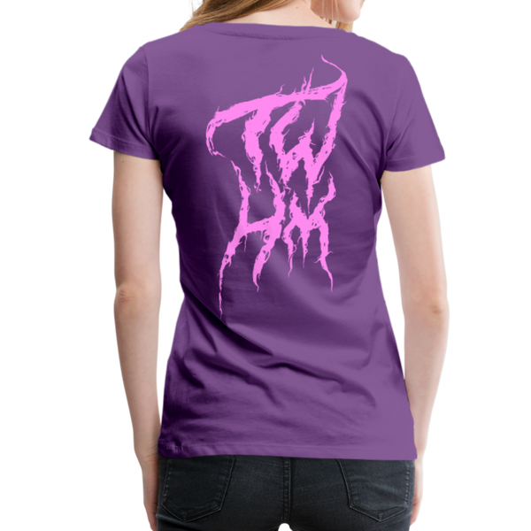 TWHM Fire Graffiti Pink Letter Women’s Premium T-Shirt - purple