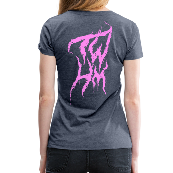 TWHM Fire Graffiti Pink Letter Women’s Premium T-Shirt - heather blue
