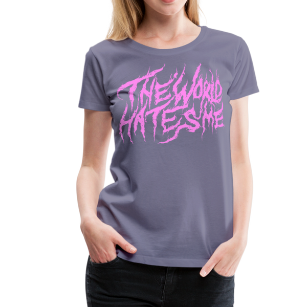 TWHM Fire Graffiti Pink Letter Women’s Premium T-Shirt - washed violet