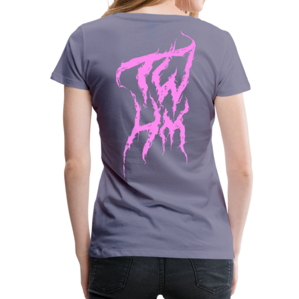 TWHM Fire Graffiti Pink Letter Women’s Premium T-Shirt - washed violet