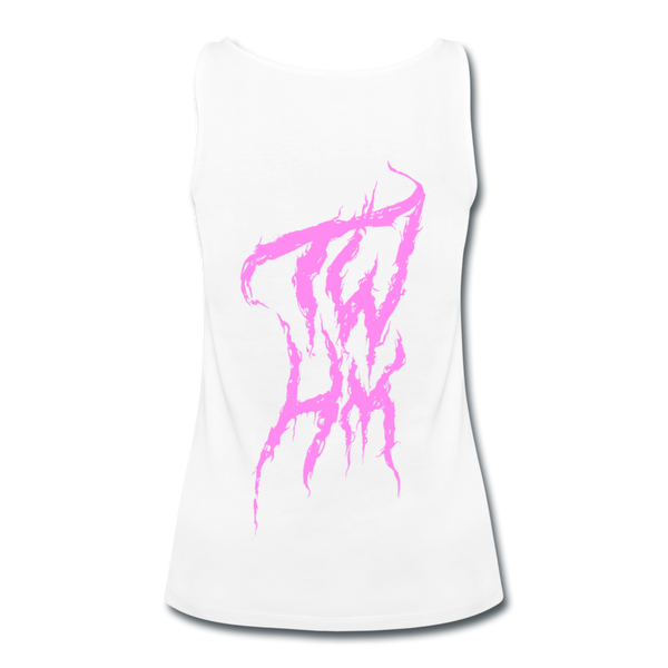 TWHM Fire Graffiti Pink Letter Women’s Premium Tank Top - white