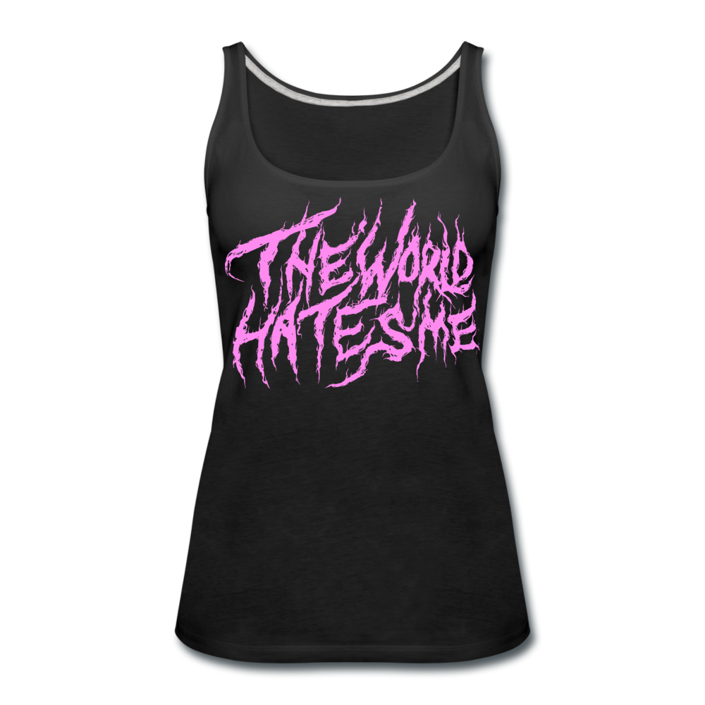 TWHM Fire Graffiti Pink Letter Women’s Premium Tank Top - black