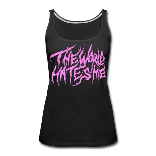 TWHM Fire Graffiti Pink Letter Women’s Premium Tank Top - black