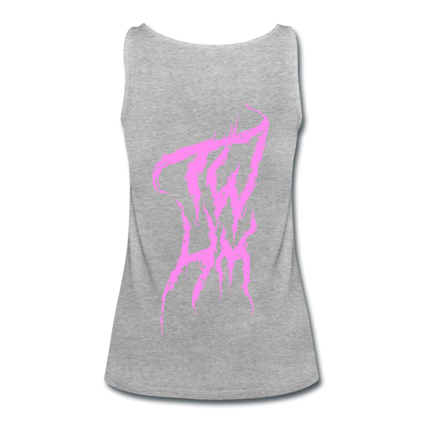 TWHM Fire Graffiti Pink Letter Women’s Premium Tank Top - heather gray